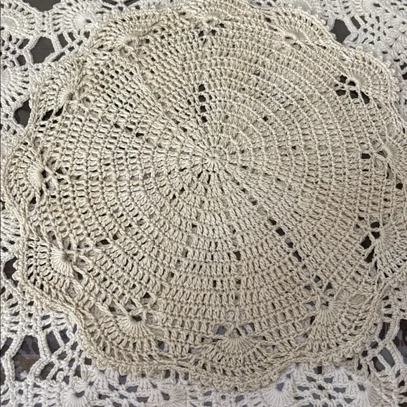Elegant Cream Crochet Doily
